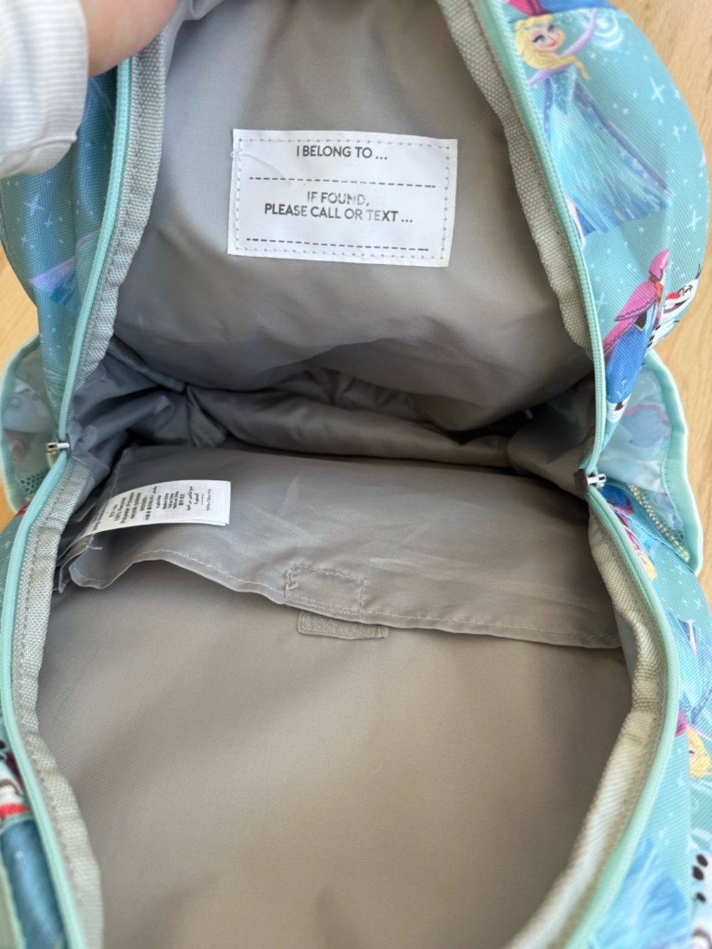 Disney Mint Blue Frozen Character Kids Backpack Large embroidered name Isabella - Picture 13 of 15